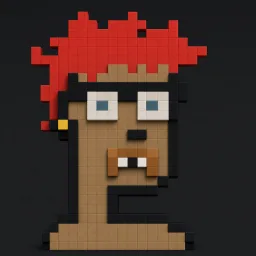 The same punk as a 3D voxel avatar